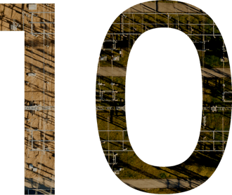 number ten with electricity grid design png