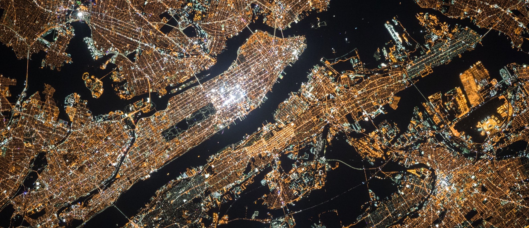 Nasa satellite view of New York